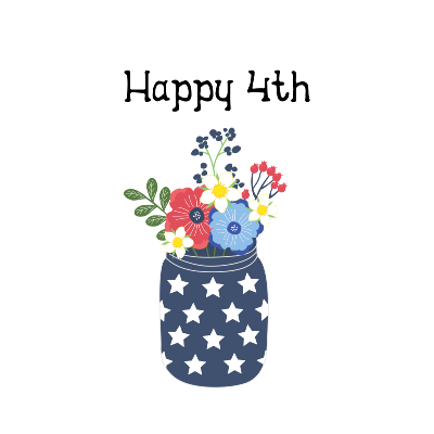 Protected: 8 x 10 Happy 4th flowers in a jar