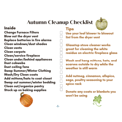 Protected: Autumn Cleanup Inside Checklist