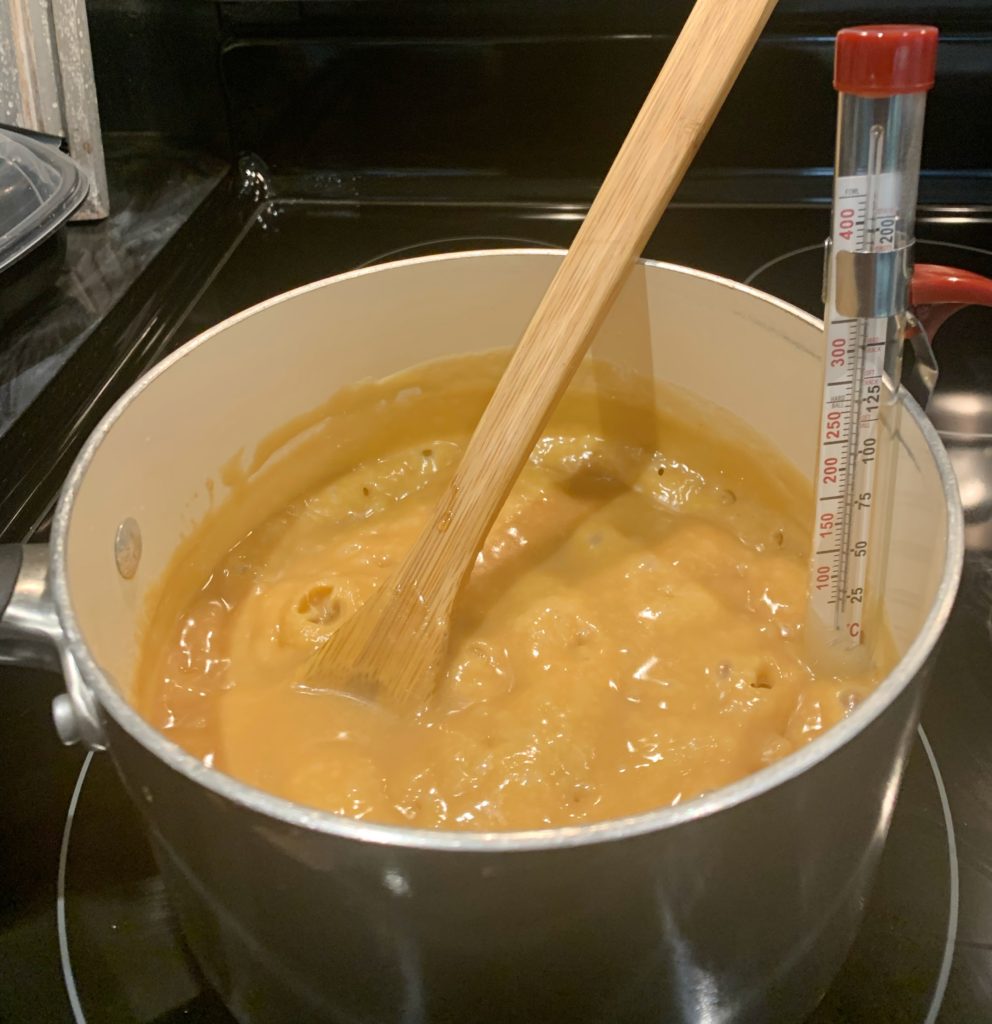 Making caramel for apples