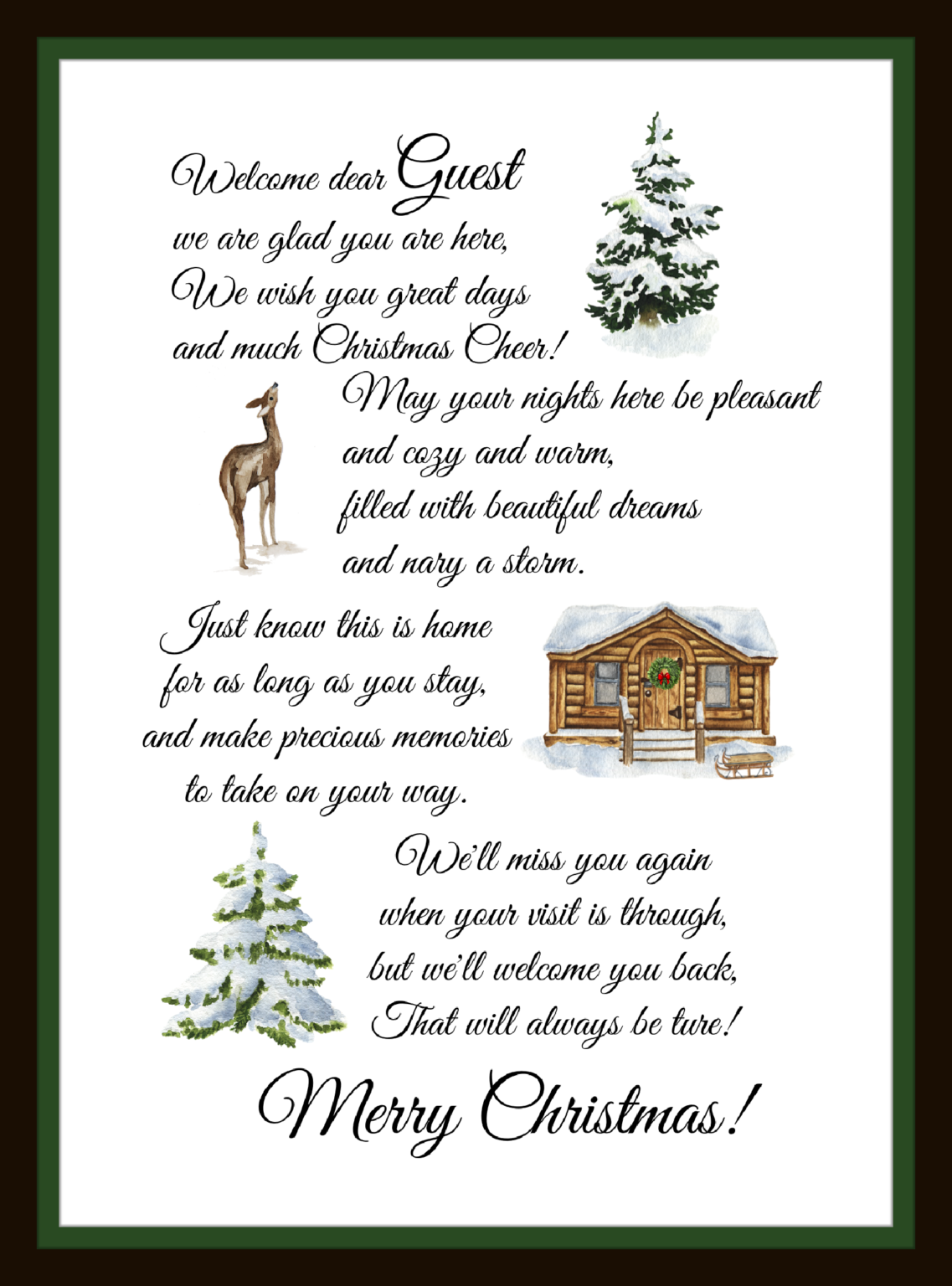 Last Minute Christmas Printables - My Home Of All Seasons