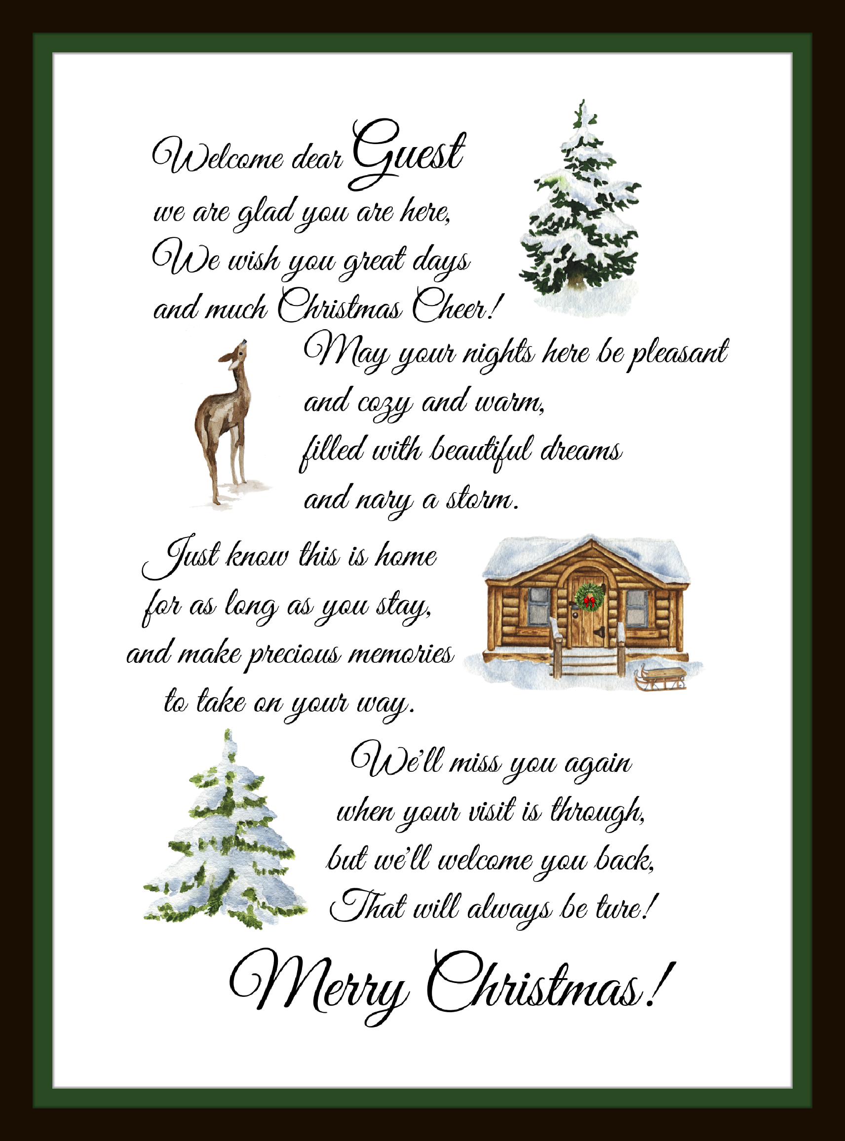 Last Minute Christmas Printables - my home of all seasons