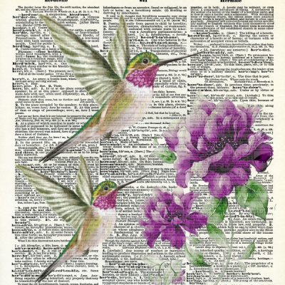 Protected: 8 x 10 Vintage Vibe Hummingbird