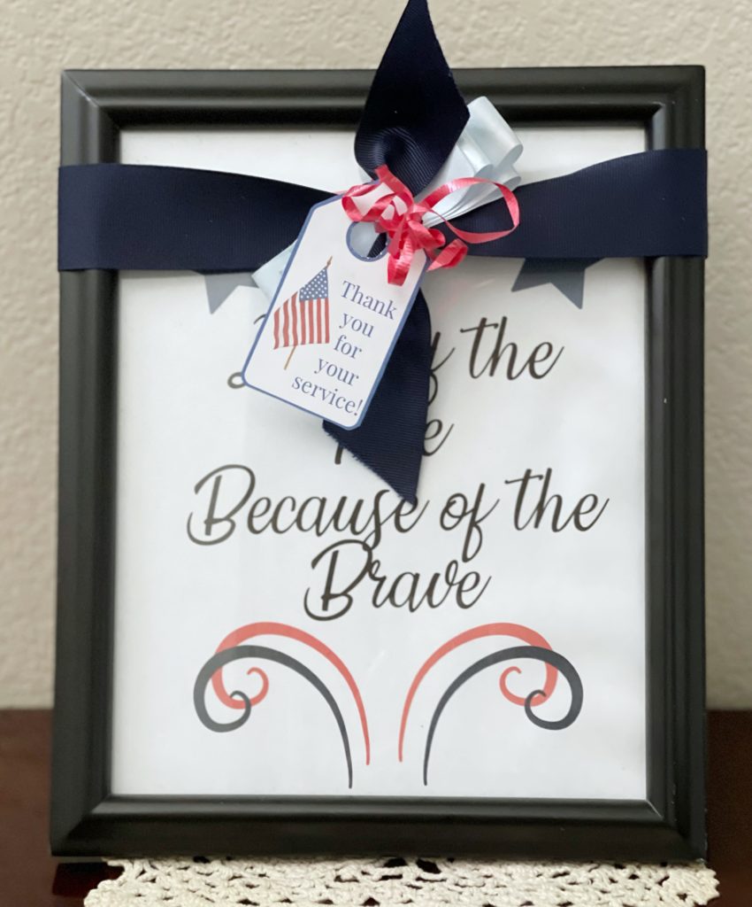 Image of gift to thank a service member