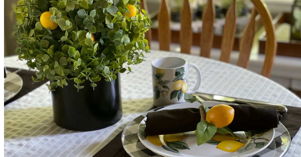 Image of lemon decorated table