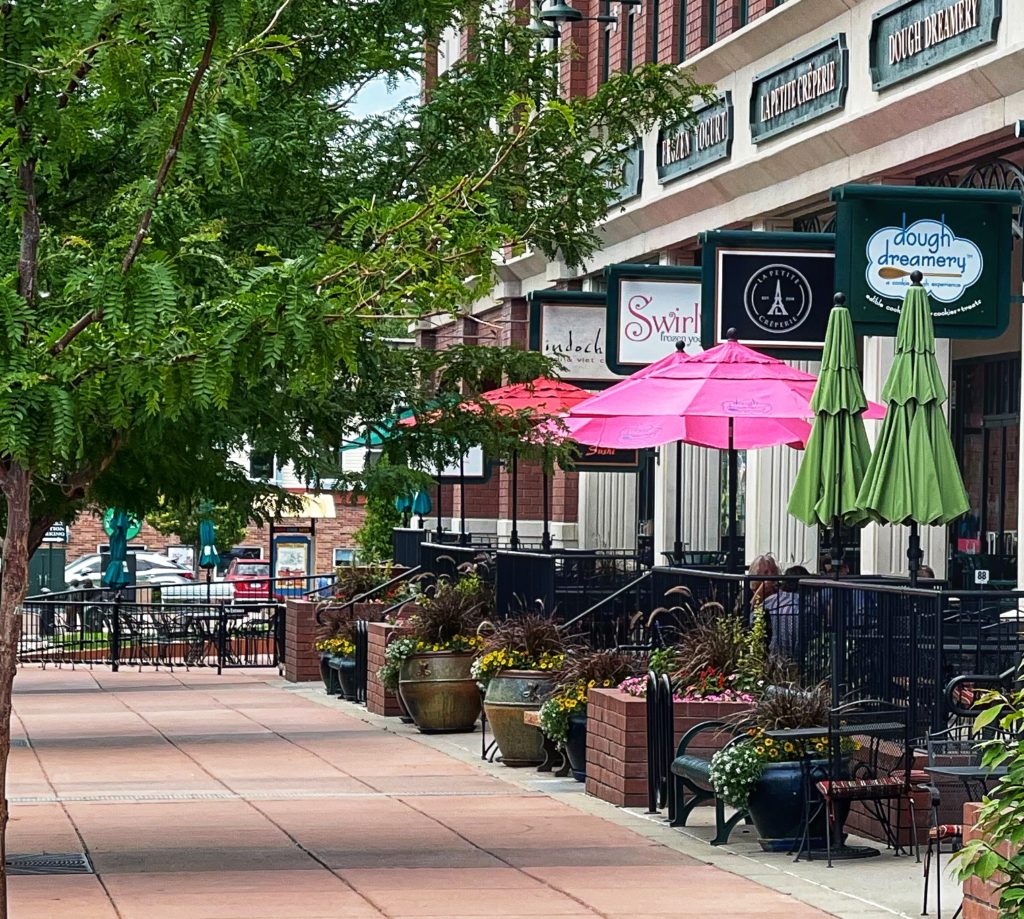 Summer stroll through town ice cream shop