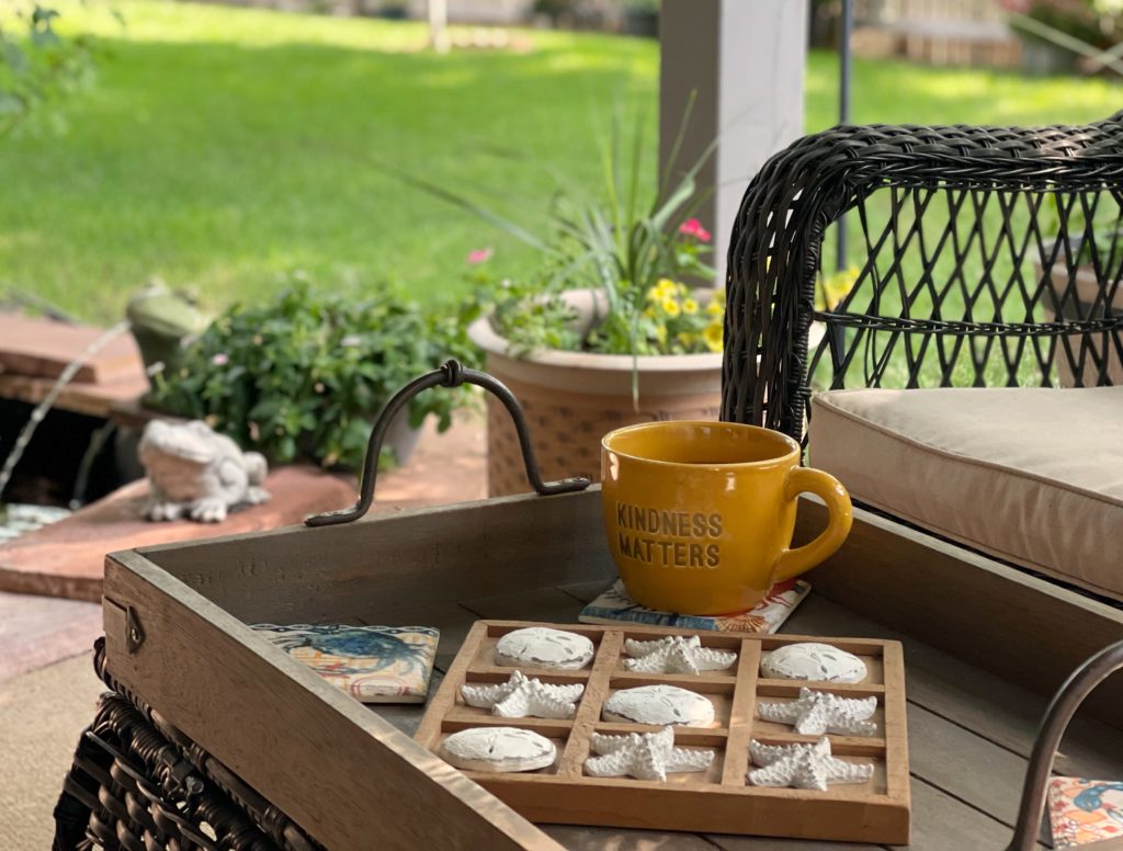 Image of coffee on the patio