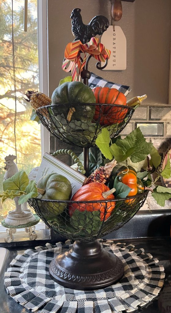 Fall Decorated Fruit Bowl