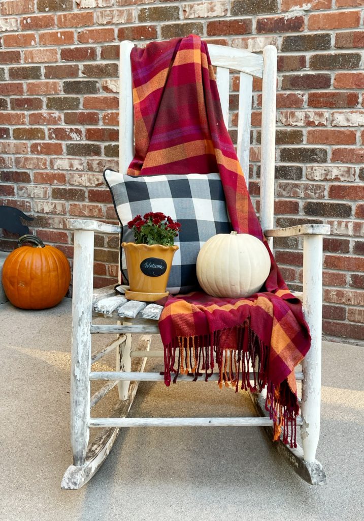 Rocking Chair on Autumn Porch