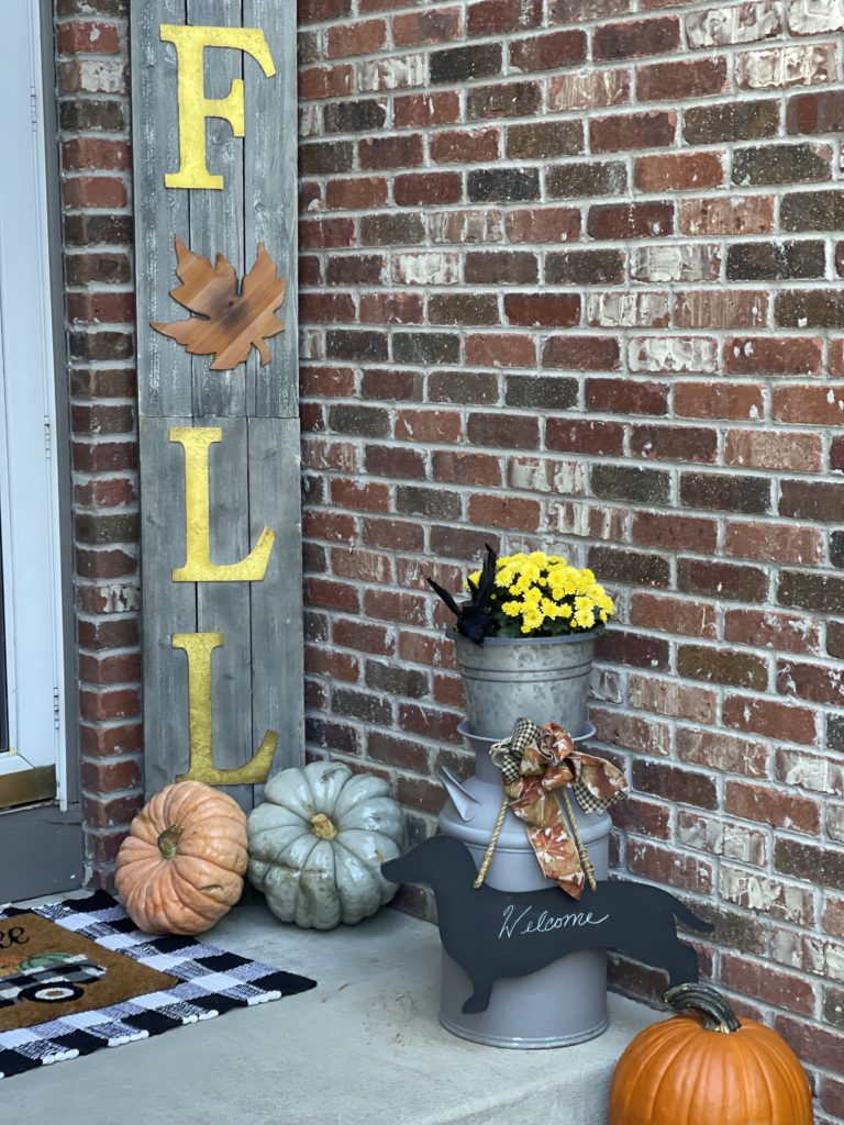 Porch sign for autumn porch