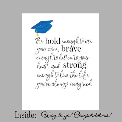 Protected: Graduation Greeting Card – Be Bold