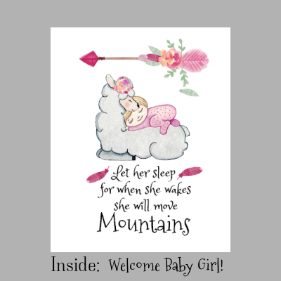 Protected: Welcome Baby Girl Greeting Card
