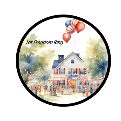 Let Freedom Ring Wreath Print